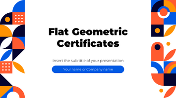 Flat Geometric Certificates Google Slides PowerPoint Templates