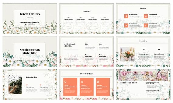 Forest Flowers Free Google Slides Themes PowerPoint Templates