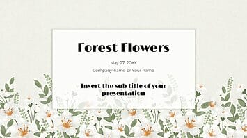 Forest Flowers Free Google Slides Theme PowerPoint Template