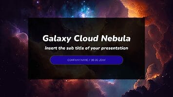 Galaxy Cloud Nebula Google Slides Theme PowerPoint Template