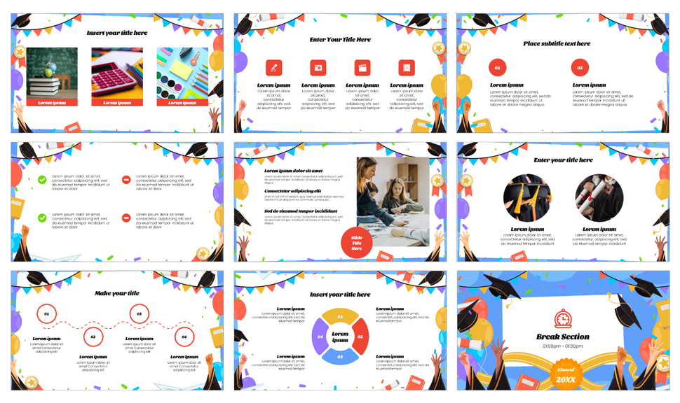 Middle School Graduation Google Slides PowerPoint Templates