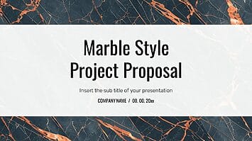 Marble Style Project Proposal Google Slides PowerPoint Templates