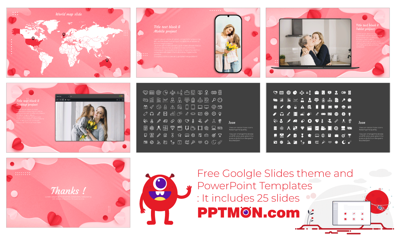 Mother's Day Design Google Slides Theme PowerPoint Template