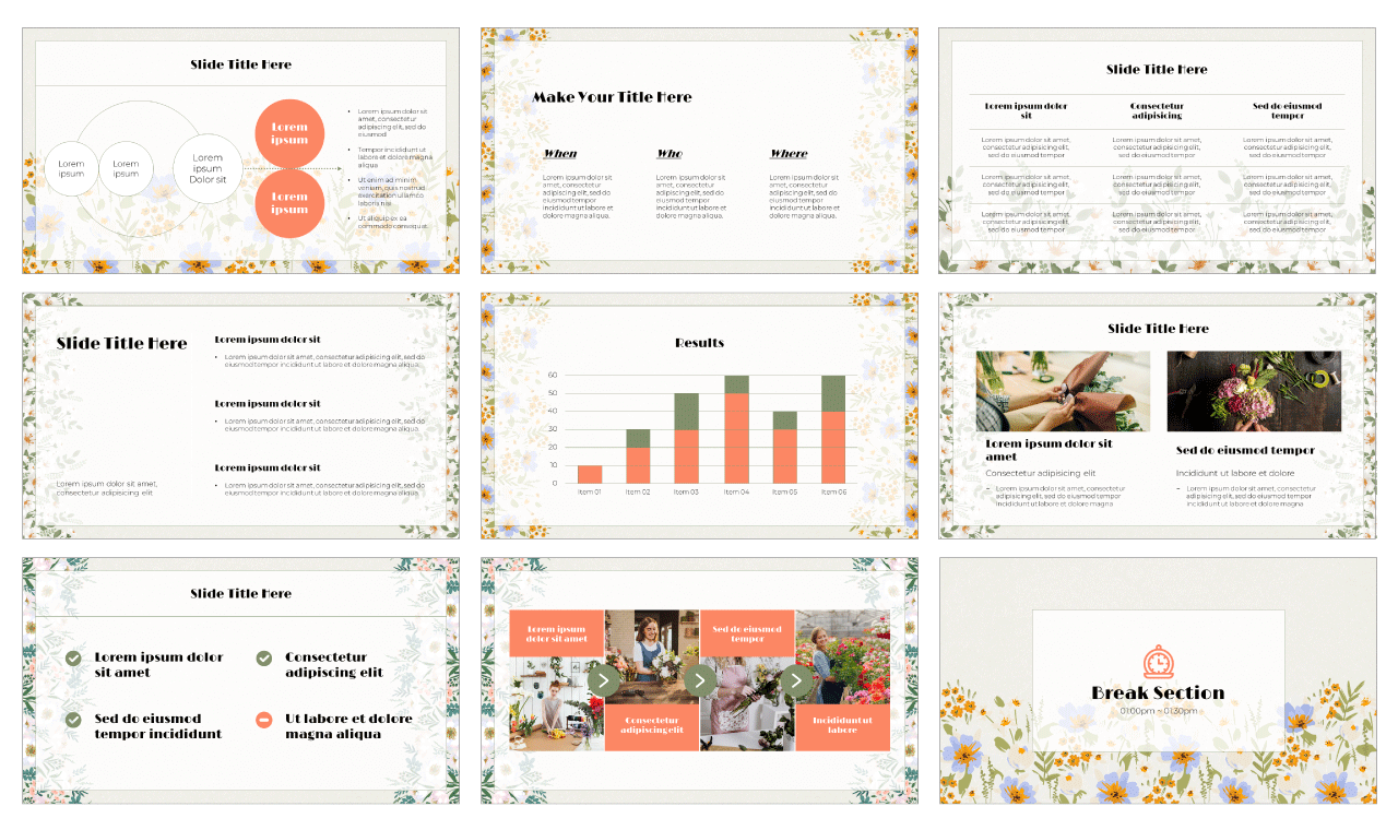 Pastel Flowers Free Google Slides Themes PowerPoint Templates