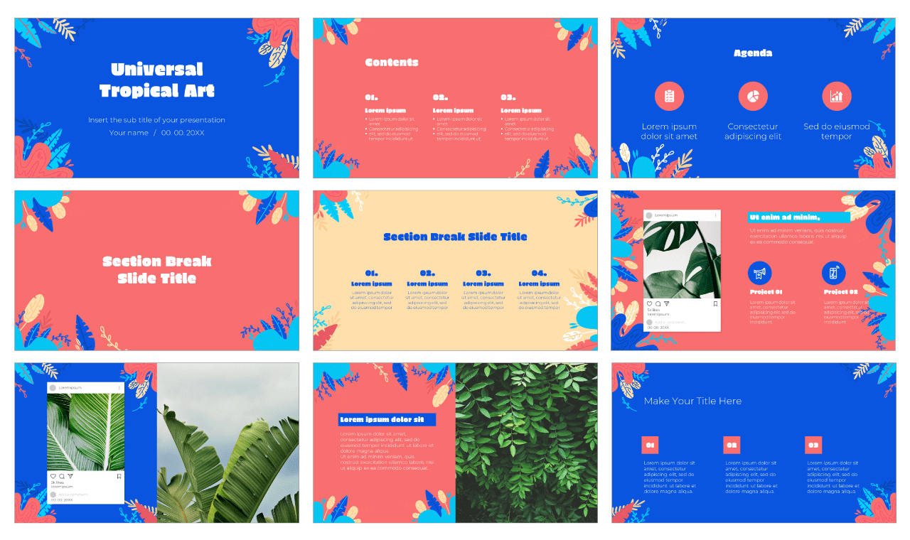 Tropical Free Google Slides Theme PowerPoint Template
