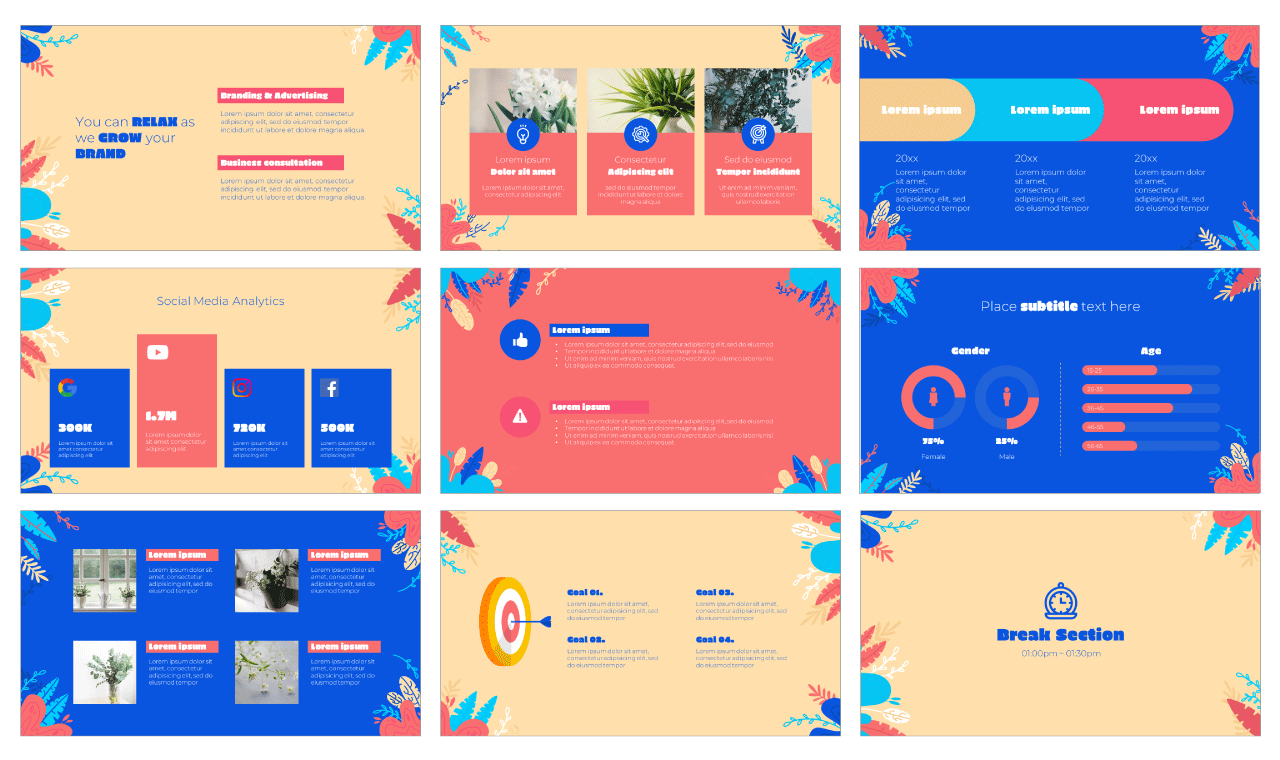 Tropical Presentation Design Google Slides Theme PowerPoint Template