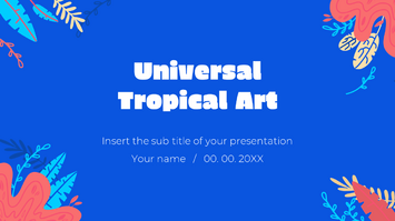 Universal Tropical Art Google Slides Theme PowerPoint Template