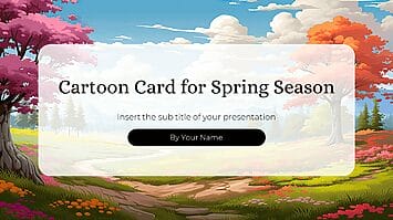 Cartoon Card for Spring Season Google Slides PPT Templates