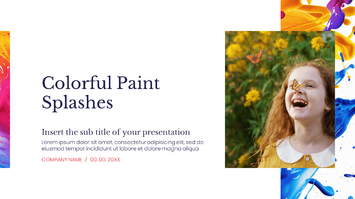 Colorful Paint Splashes Google Slides Theme PowerPoint Template