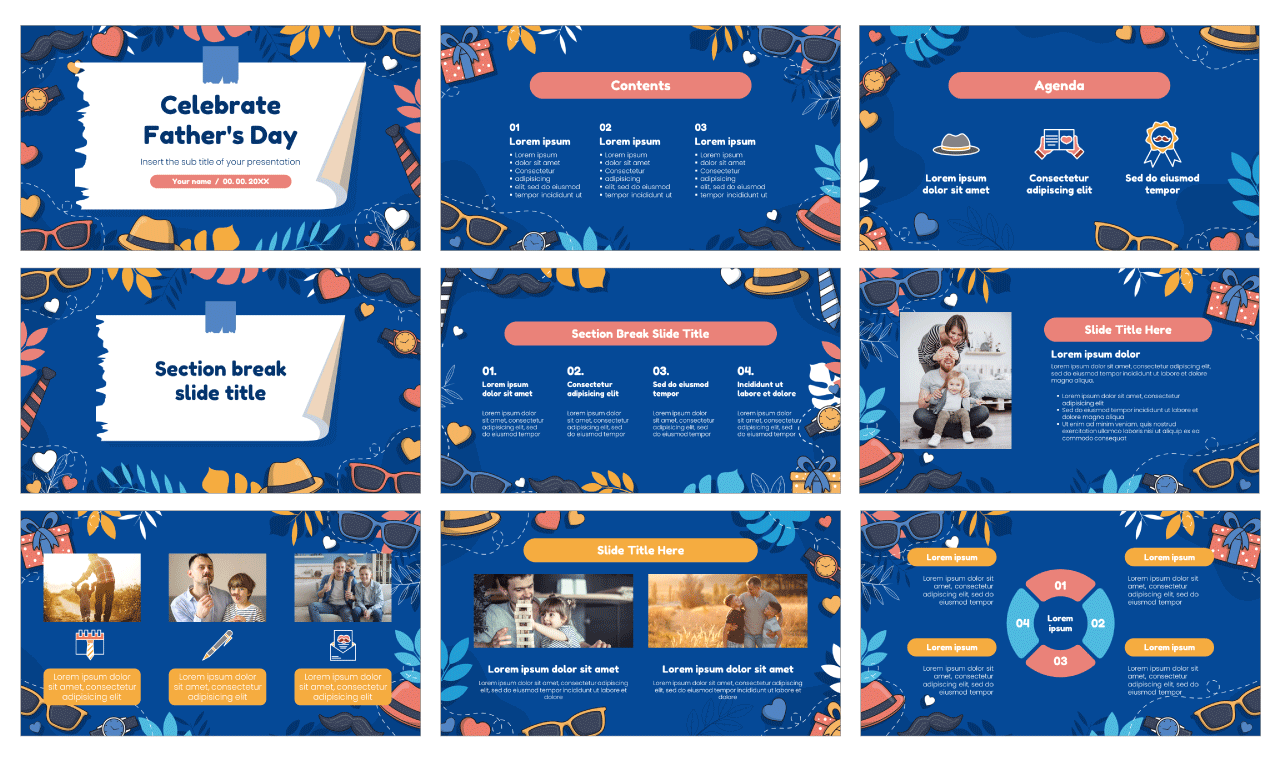 Father's Day Free Google Slides Themes PowerPoint Templates