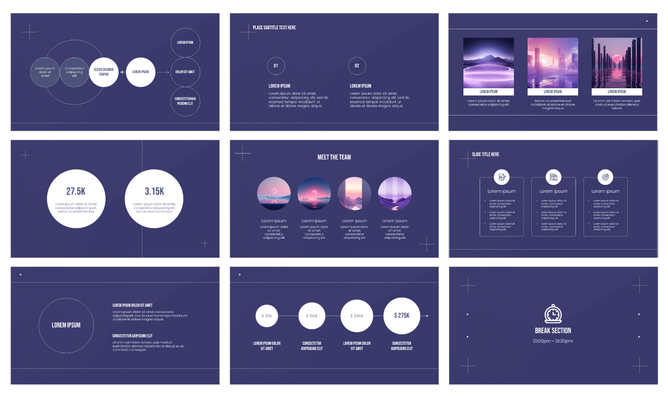 Future Dusk Newsletter Free Google Slides PowerPoint Templates