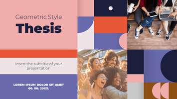 Geometric Style Thesis Google Slides Theme PowerPoint Template