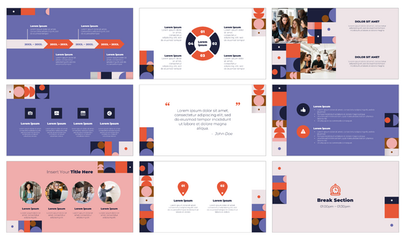 Geometric Style Thesis Google Slides Theme PowerPoint Template