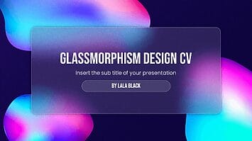 Glassmorphism Design CV Google Slides PowerPoint Templates