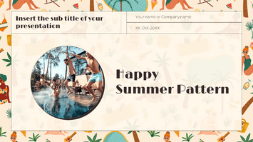 Happy Summer Pattern Google Slides Themes PowerPoint Templates
