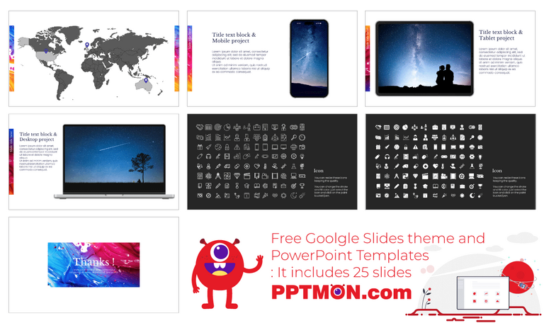 Colorful Paint Splashes Google Slides Theme PowerPoint Template