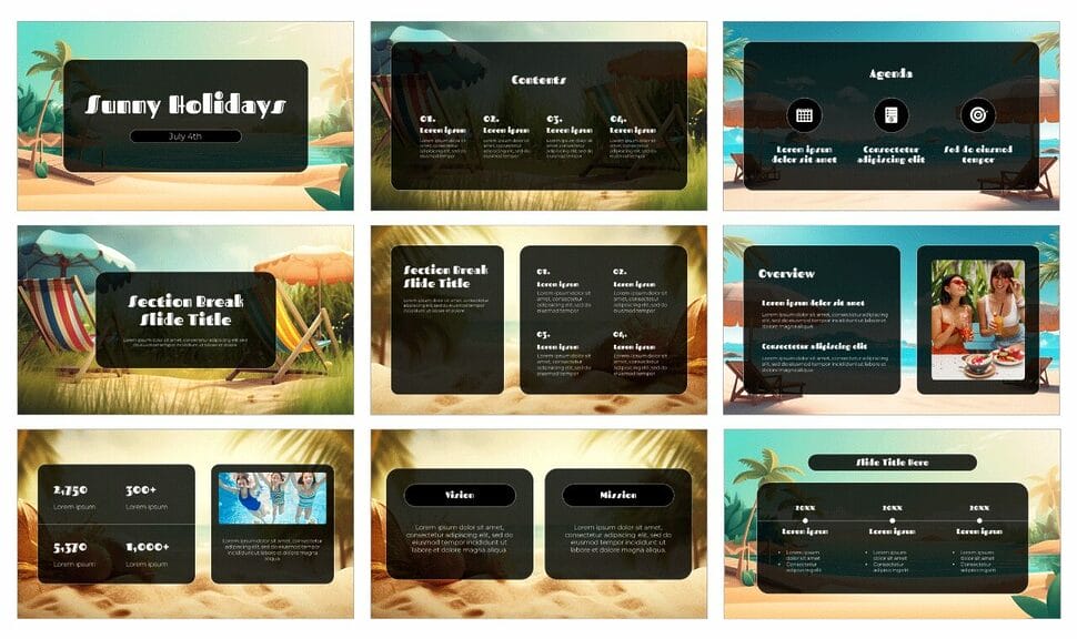 Sunny Holidays Free Google Slides Themes PowerPoint Templates