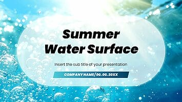 Summer Water Surface Google Slides Theme PowerPoint Template