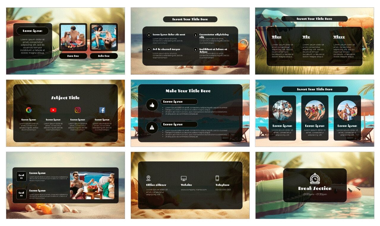 Sunny Summer Free Google Slides Themes PowerPoint Templates