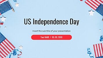 US Independence Day Google Slides Theme PowerPoint Template