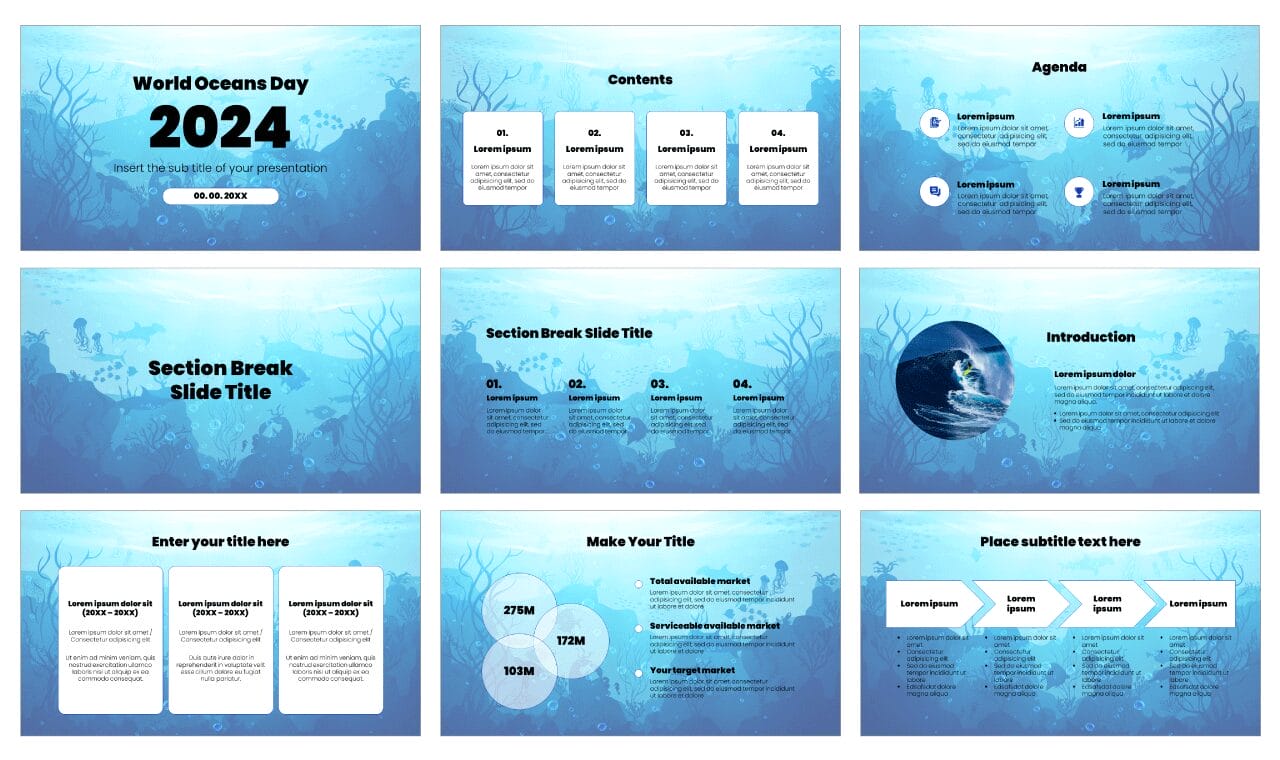 World Oceans Day Google Slides Theme PowerPoint Template