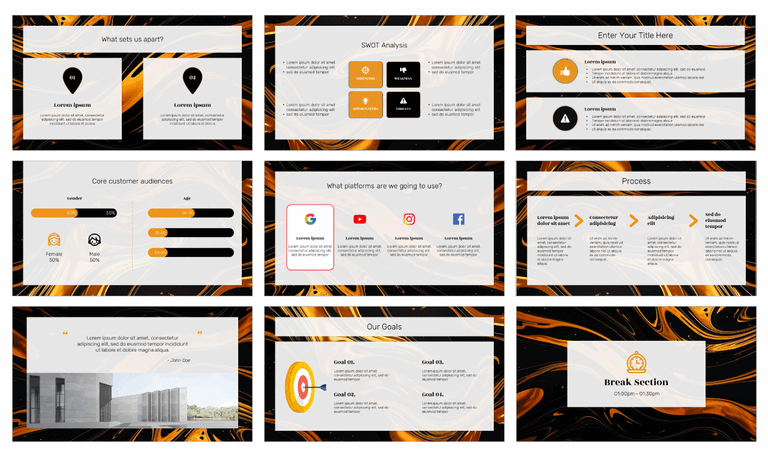 Abstract Liquid Marble Free Google Slides PowerPoint Templates