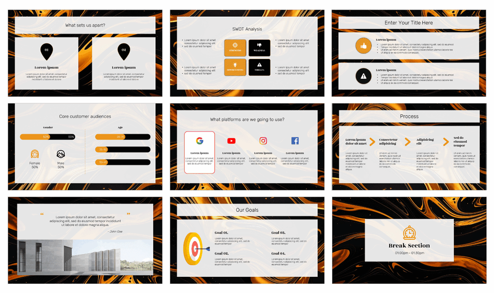 Abstract Liquid Marble Free Google Slides PowerPoint Templates