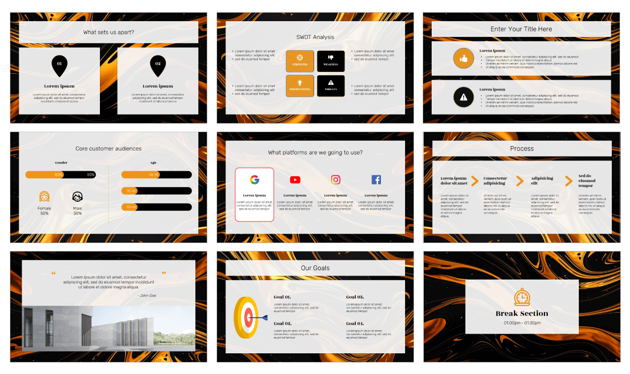 Abstract Marble Free Google Slides Themes PowerPoint Templates