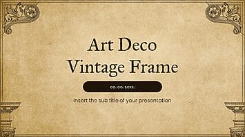 Art Deco Vintage Frame Free Google Slides PowerPoint Templates