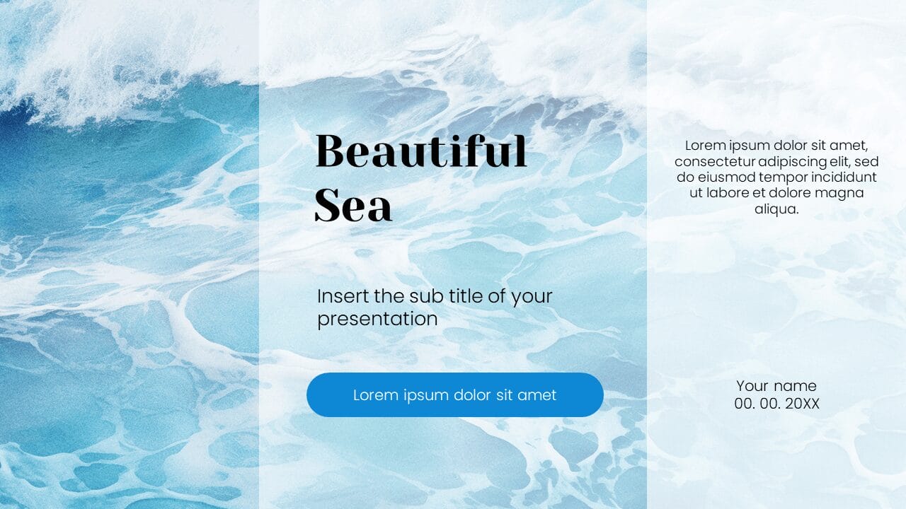 Beautiful Sea - Free Powerpoint templates and Google Slides themes