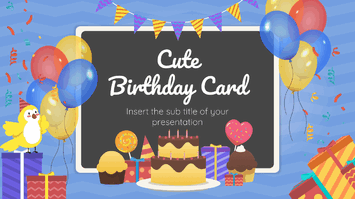 Cute Birthday Card Presentation Templates -Google Slides & PPT
