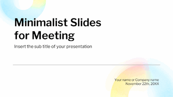 Minimalist Slides for Meeting Google Slides PowerPoint Templates