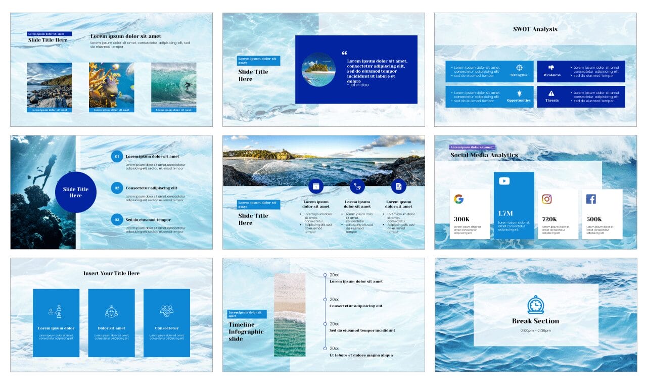 Sea Waves Free Google Slides Themes PowerPoint Templates