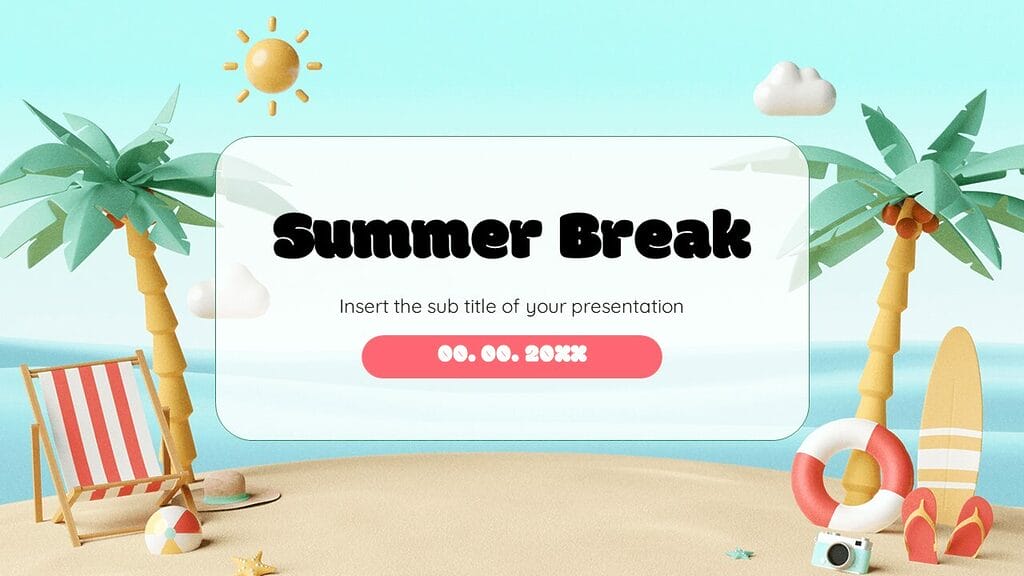 Summer Break - Free Powerpoint templates and Google Slides themes