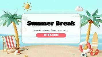 Summer Break Free Google Slides Theme PowerPoint Template
