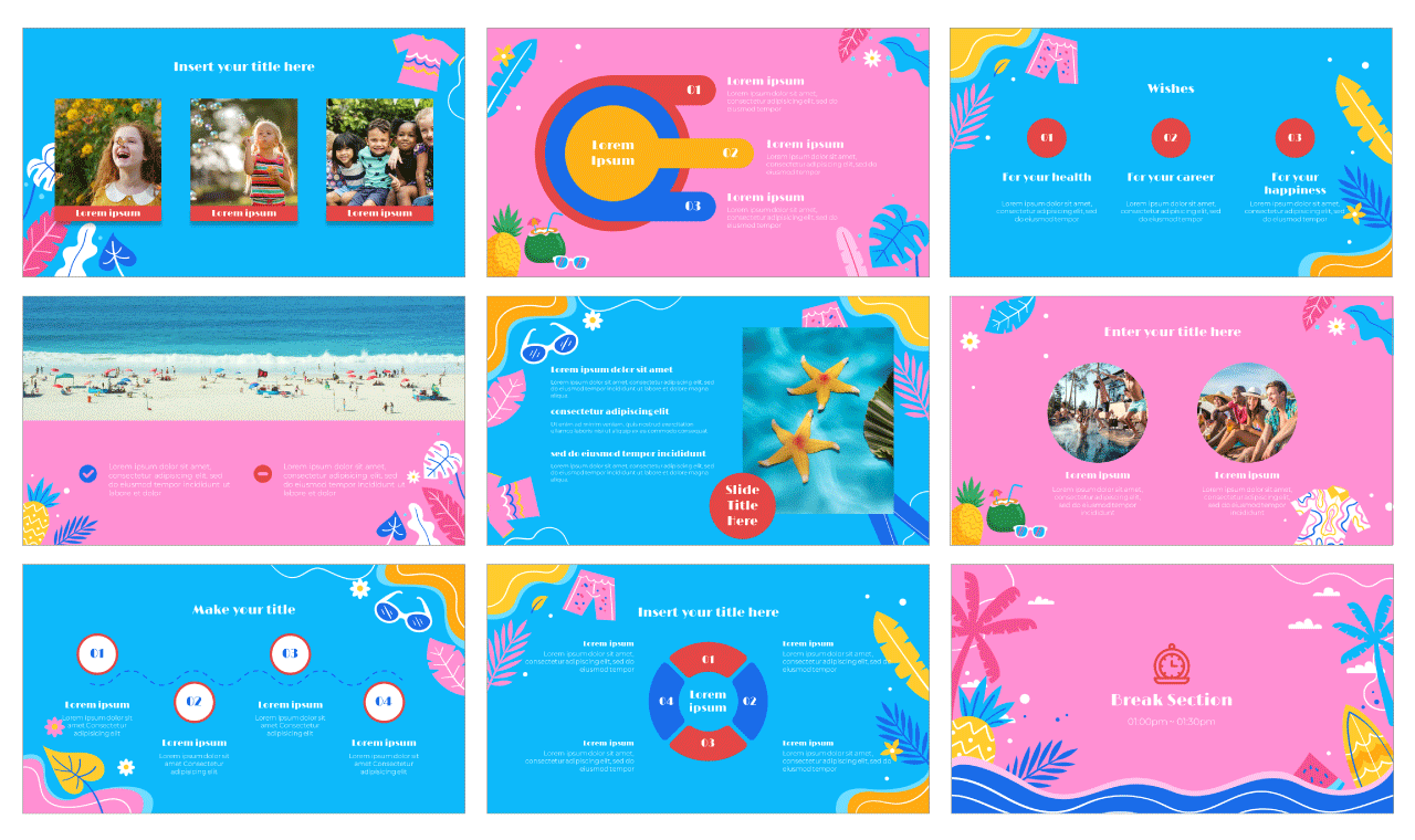 Summer Time PowerPoint Template Google Slides Theme Free download