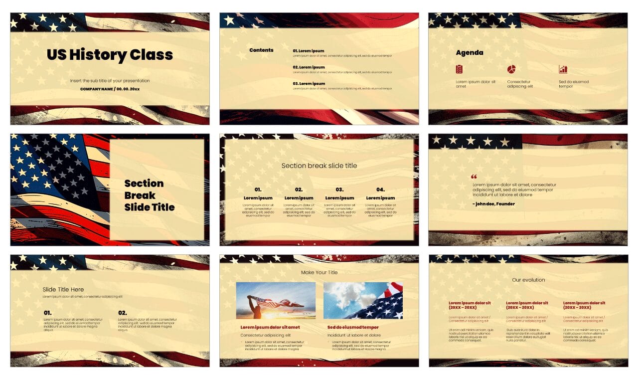 US History Free Google Slides Themes PowerPoint Templates