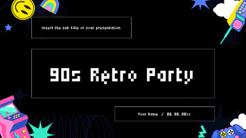 90s Retro Party Google Slides Themes PowerPoint templates