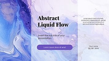 Abstract Liquid Flow Google Slides Themes PowerPoint Templates