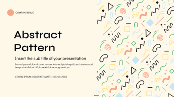 Abstract Pattern Free Presentation Templates - Google Slides PPT