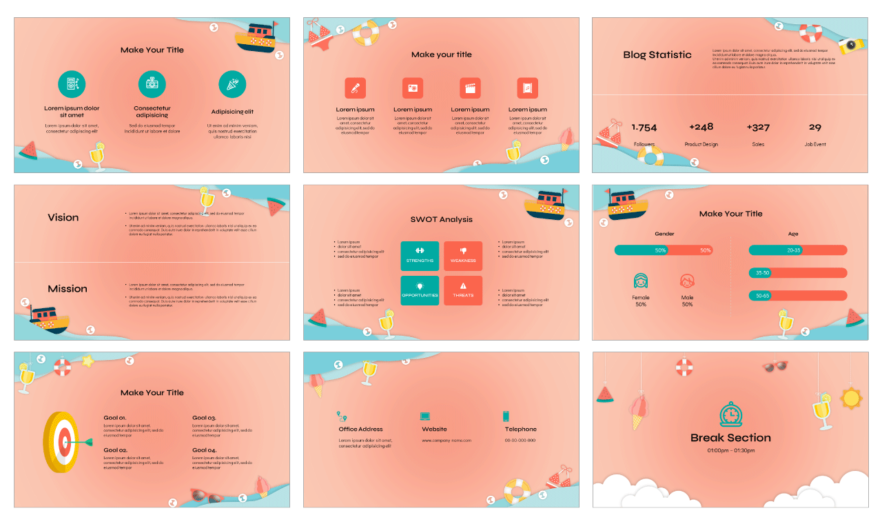 Beach Summer Free Google Slides Themes PowerPoint Templates