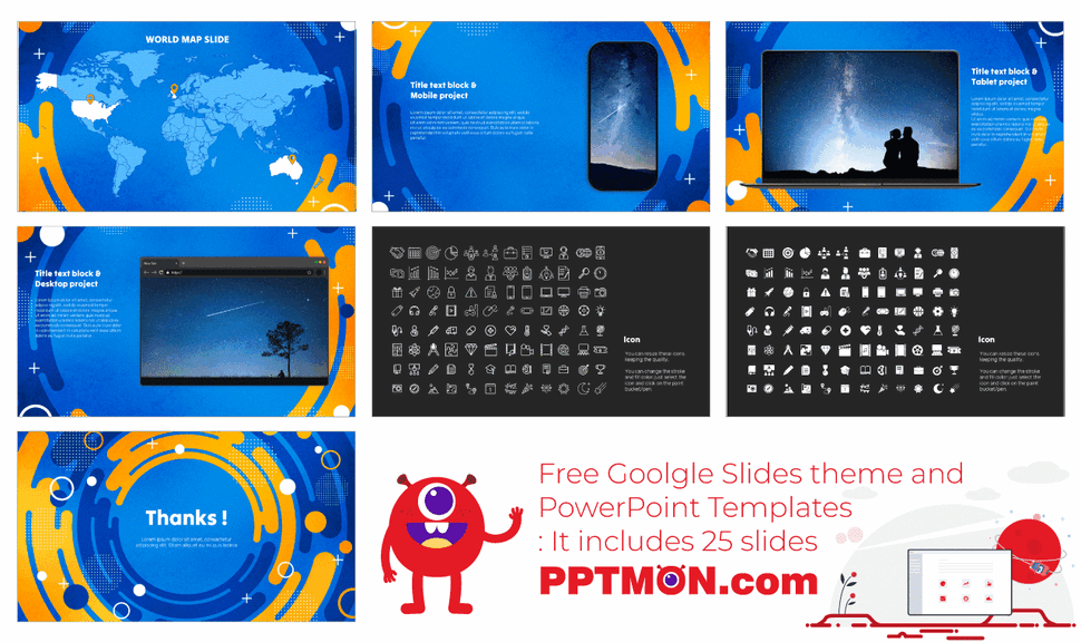 Concentric Circles Graphic Google Slides PowerPoint Templates