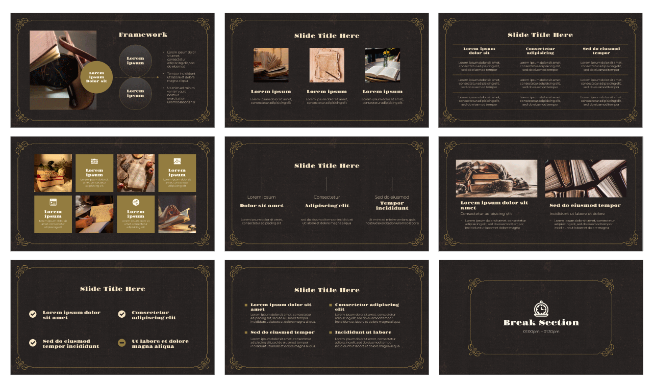 Classical Presentation Google Slides Themes PowerPoint Templates