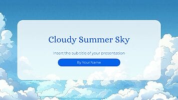 Cloudy Summer Sky Presentation Template - Google Slides & PPT