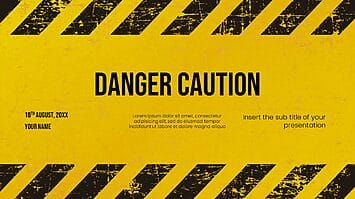 Danger Caution Free Presentation Templates - Google Slides PPT