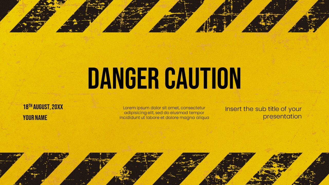 Danger Caution - Free Powerpoint templates and Google Slides themes