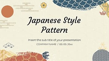 Japanese Style Pattern Google Slides Theme PowerPoint Template