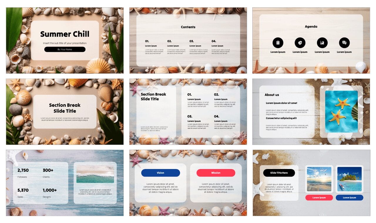 Summer Chill Google Slides Themes PowerPoint Templates