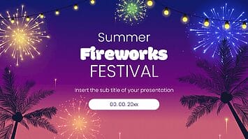 Summer Fireworks Festival Google Slides PowerPoint Templates