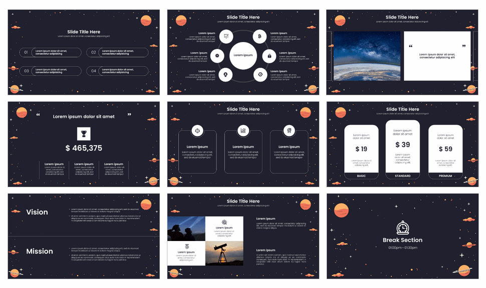 Space Exploration Class Presentation Templates - Google Slides